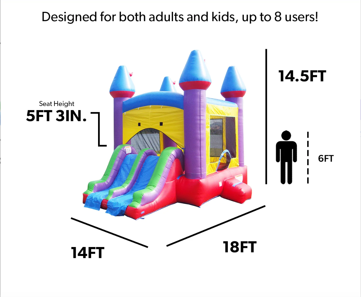 Castle bounce house rental Bethesda Clarksburg Maryland - Planet Party