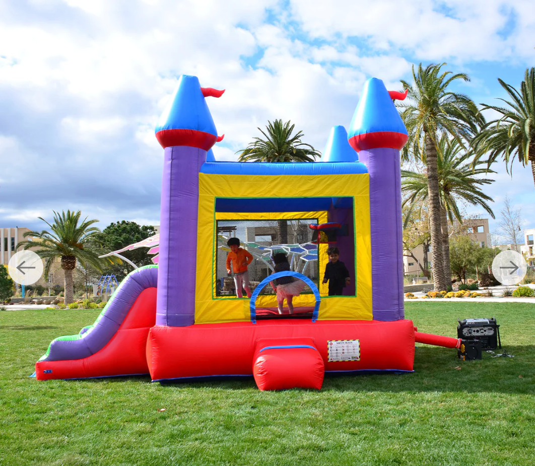 Castle inflatable bounce house dual slide rental birthday party Maryland
